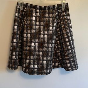 black and white skater skirt